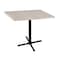Holland Bar Stool Co 36" Tall OD211 Black Table Base 30" x 30" 36" x 36" Square White Ash Top by the HollBar Stool Co. OD211-3036BWOD36SQWA - alternate 1